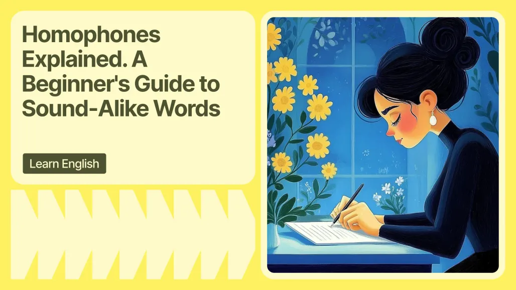 Homophones Explained. A Beginner's Guide to Sound-Alike Words
