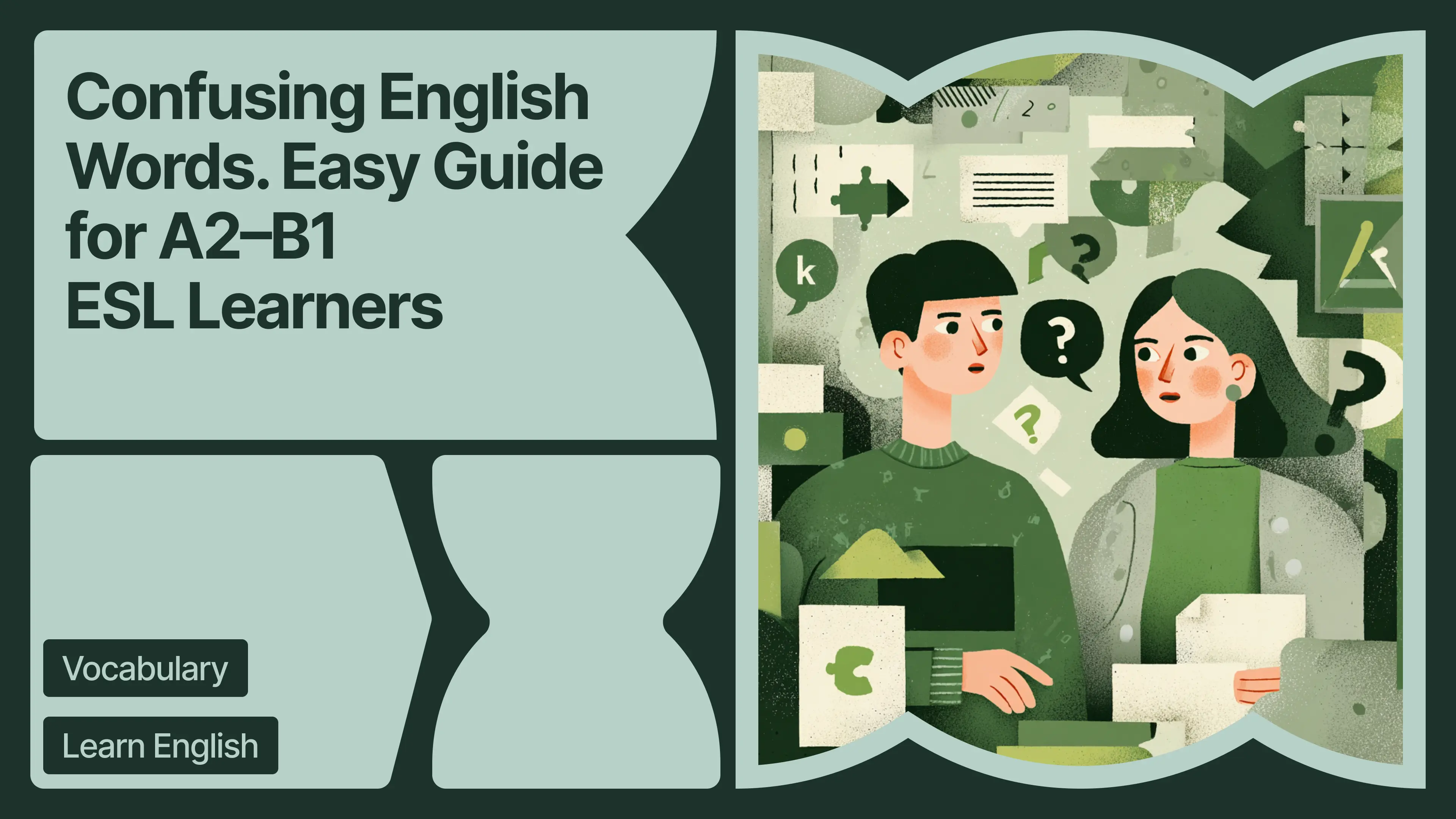 Confusing English Words. Easy Guide for A2–B1 ESL Learners